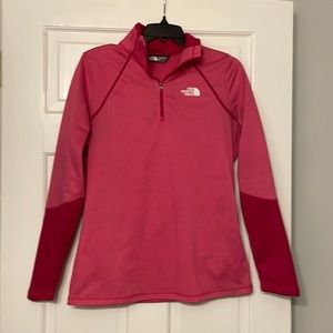North face pink pullover Medium